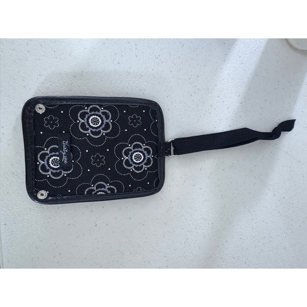 NEW!! "THIRTY ONE" Black & White Luggage‎ Tag Travel ID Holder Fabric Nylon